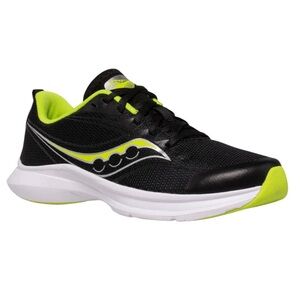 NWOT SAUCONY KINVARA 13 BLACK NEON GREEN ATHLETIC SNEAKERS LIGHTWEIGHT SZ 11.5